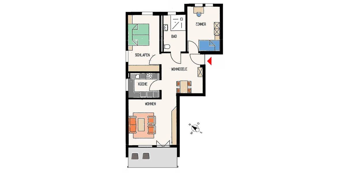 Etagenwohnung Garmisch-Partenkirchen Partenkirchen - 3 Zimmer, 82 m&sup2;, 550.000&euro; | Angebot:26388305