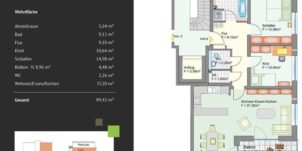 Etagenwohnung Rödental Oeslau - 3 Zimmer, 377.900&euro; | Angebot:26643474