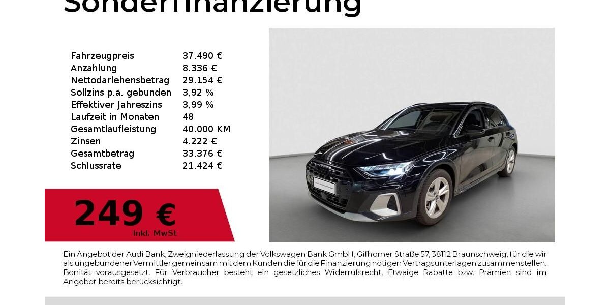 Audi A3 6.251 km 37.490 &euro; Dessau-Roßlau 06844