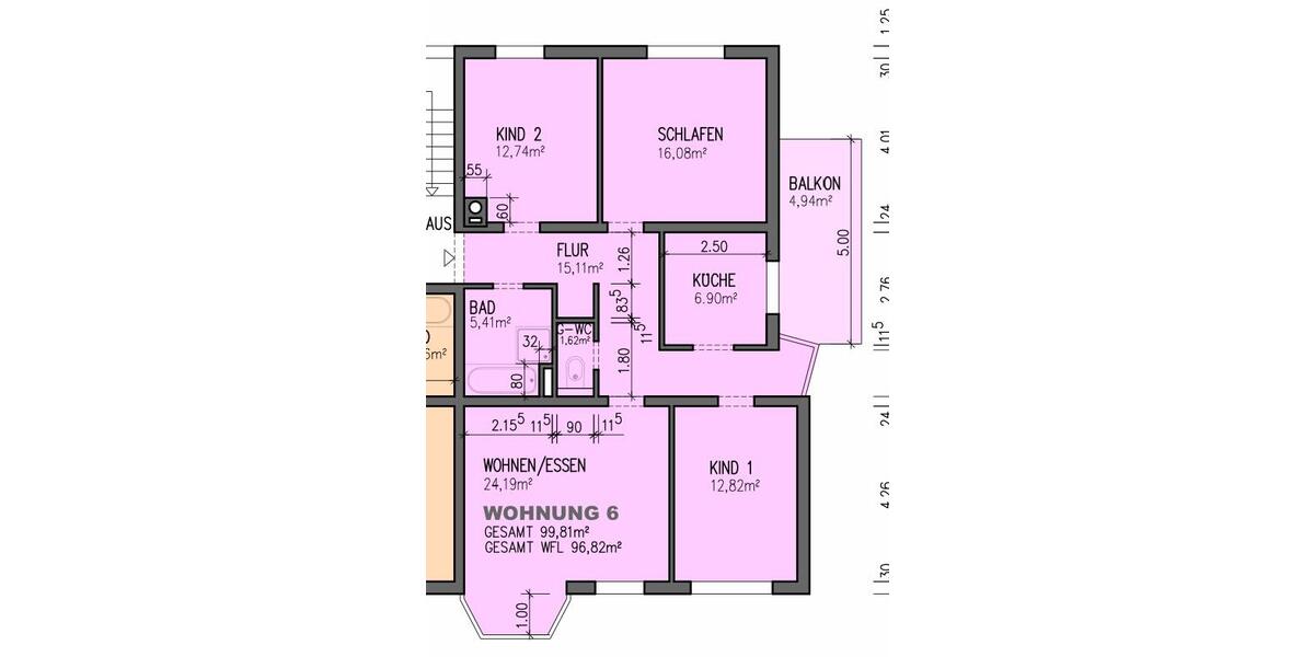 4ZKB in Ottweiler zentral zu vermieten. 4 zimmer
