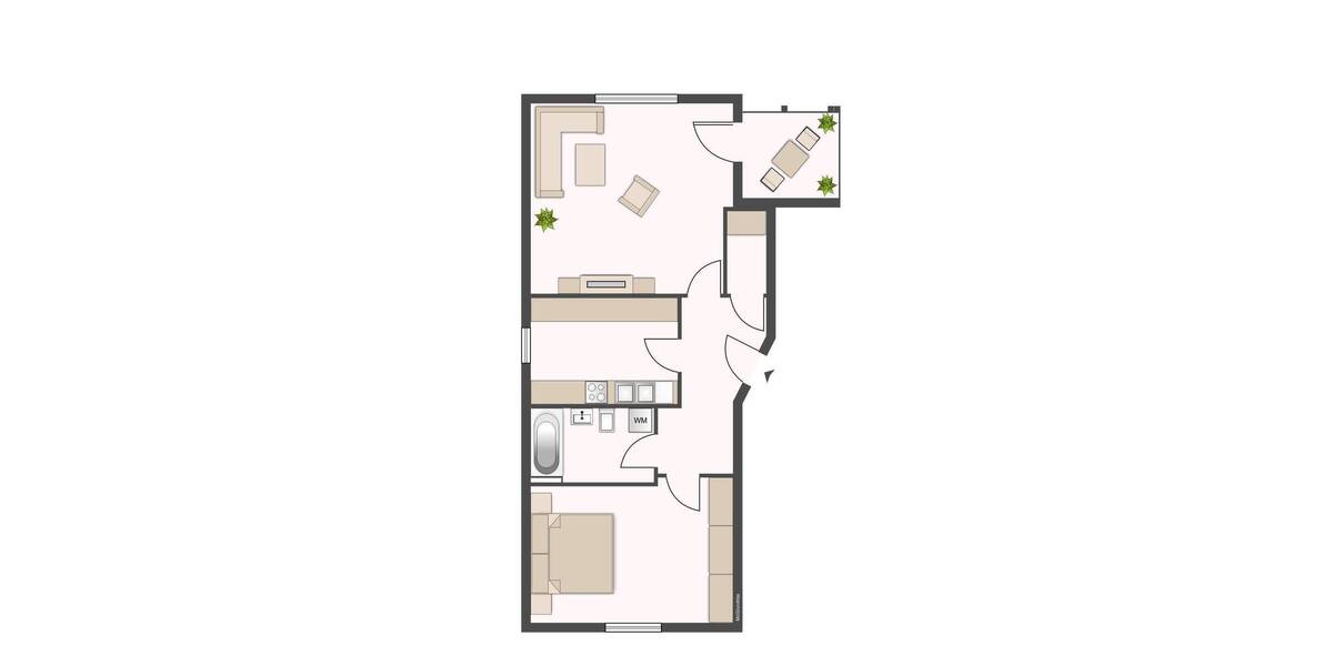 Etagenwohnung Korbach - 2 Zimmer, 60 m&sup2;, 430&euro; | Angebot:26345673