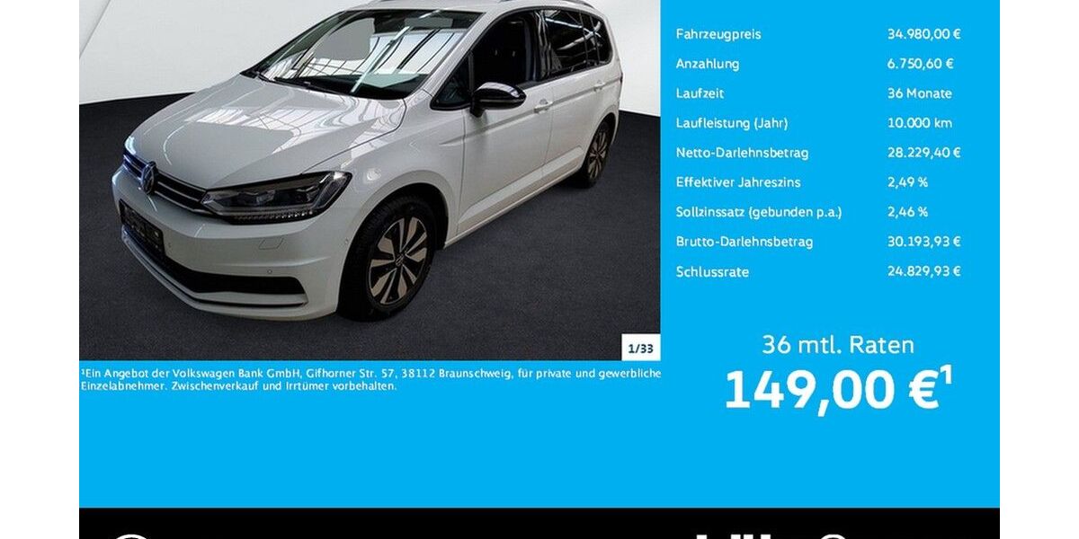 VW Touran 25.332 km 34.980 &euro; Trier 54292