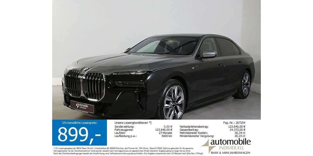 BMW i7 1.500 km 121.840 &euro; Paderborn 33100