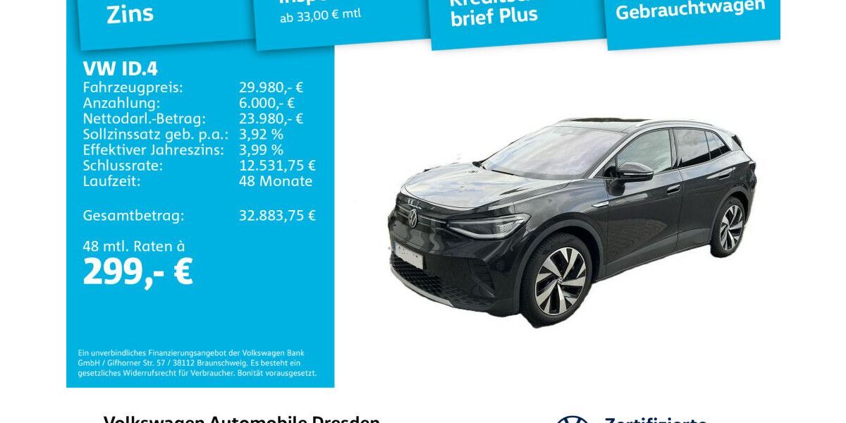 VW ID.4 41.738 km 29.980 € Dresden 01169