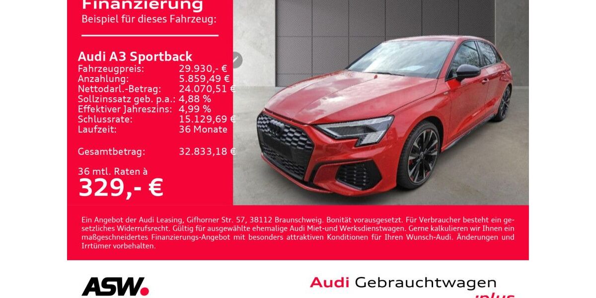 Audi A3 32.600 km 29.930 &euro; Heilbronn 74074