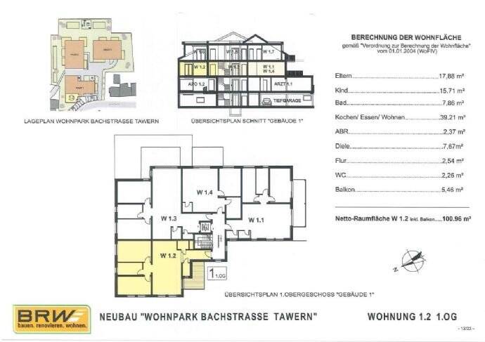 Etagenwohnung Tawern - 3 Zimmer, 101 m&sup2;, 368.000&euro; | Angebot:26277284