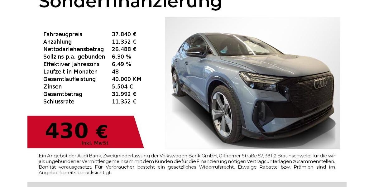 Audi Q4 e-tron 43.800 km 37.840 &euro; Nürnberg 90411