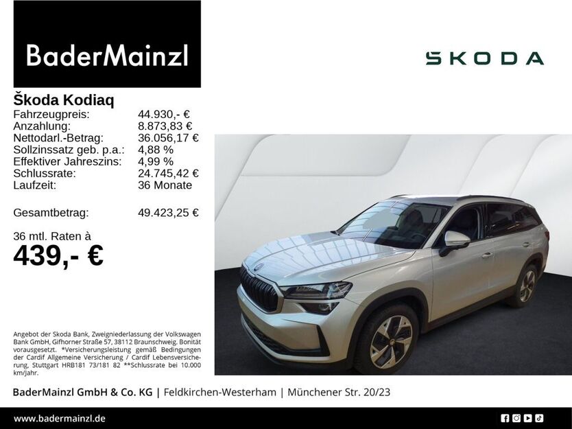 Skoda Kodiaq 26.700 km 44.930 € Feldkirchen/Westerham 83620