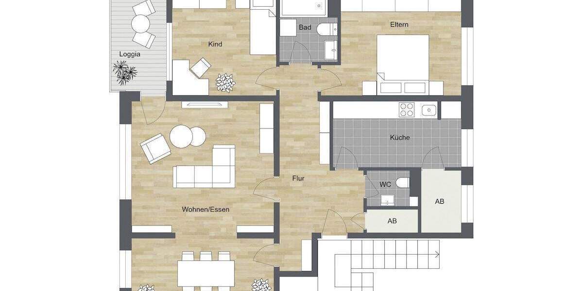 Etagenwohnung Bielefeld / Senne Senne - 3 Zimmer, 98 m&sup2;, 765&euro; | Angebot:25355926