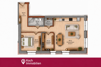 Wohnung Aachen Aachen-Mitte - 3 Zimmer, 80 m&sup2;, 389.000&euro; | Angebot:26990096