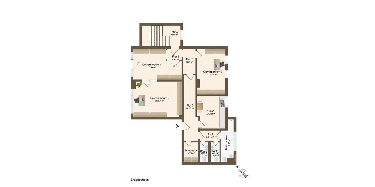 Gewerbeobjekt Magdeburg Neue Neustadt - 2.303&euro; | Angebot:26297379