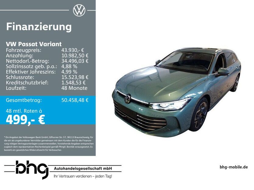 VW Passat Variant 7.919 km 43.930 € Kehl 77694
