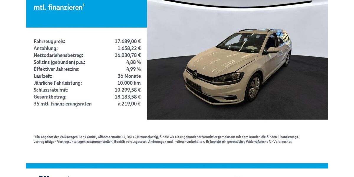 VW Golf 74.187 km 17.689 &euro; Leinefelde-Worbis/DE 37327