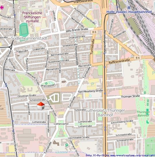 Dachgeschoßwohnung Halle (Saale) Damaschkestraße - 3 Zimmer, 72 m&sup2;, 573&euro; | Angebot:26190606