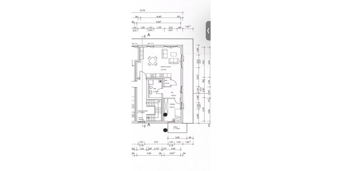 Dachgeschoßwohnung Wiefelstede - 2 Zimmer, 56 m&sup2;, 650&euro; | Angebot:26379587