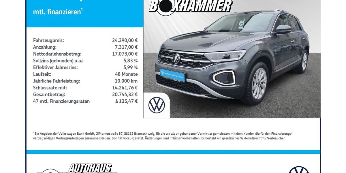 VW T-Roc 31.240 km 24.390 &euro; Bad Aibling 83043