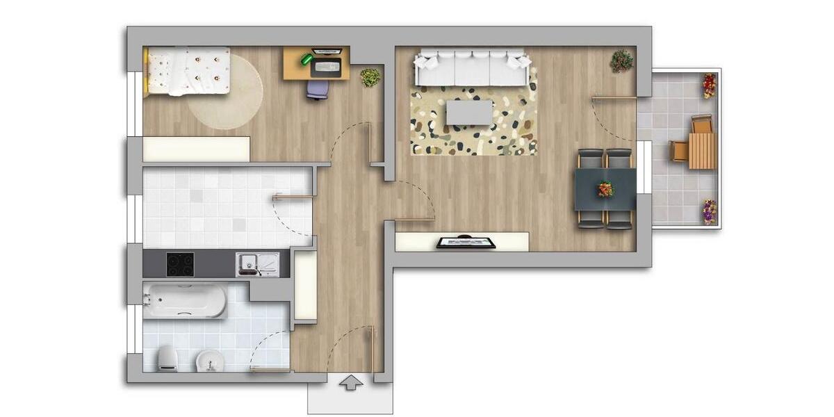 Etagenwohnung Merseburg - 2 Zimmer, 42 m&sup2;, 273&euro; | Angebot:26633017
