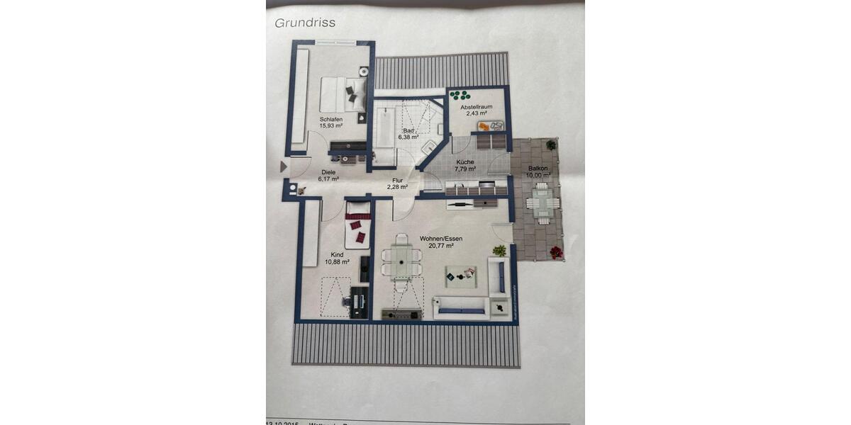 Dachgeschoßwohnung Diedorf - 3 Zimmer, 69 m&sup2;, 320.000&euro; | Angebot:25406774
