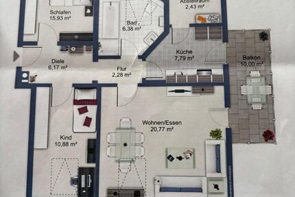 Wohnung Diedorf - 3 Zimmer, 69 m&sup2;, 320.000&euro; | Angebot:25406774