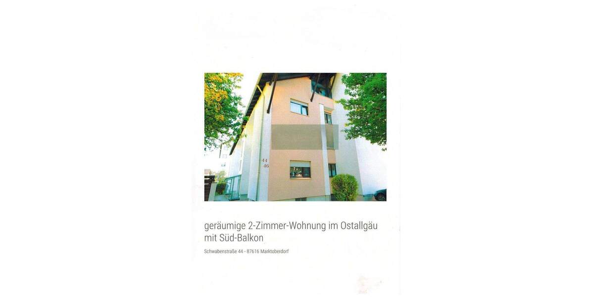 Etagenwohnung Marktoberdorf - 2 Zimmer, 65 m&sup2;, 235.000&euro; | Angebot:24915902