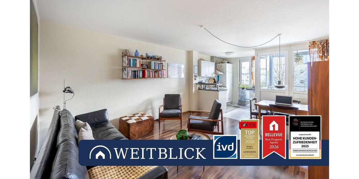 Etagenwohnung Ludwigsburg - 2 Zimmer, 49 m&sup2;, 770&euro; | Angebot:27072556