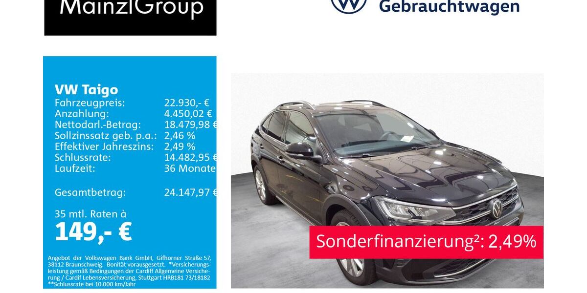 VW Taigo 22.950 km 22.930 &euro; Feldkirchen/Westerham 83620