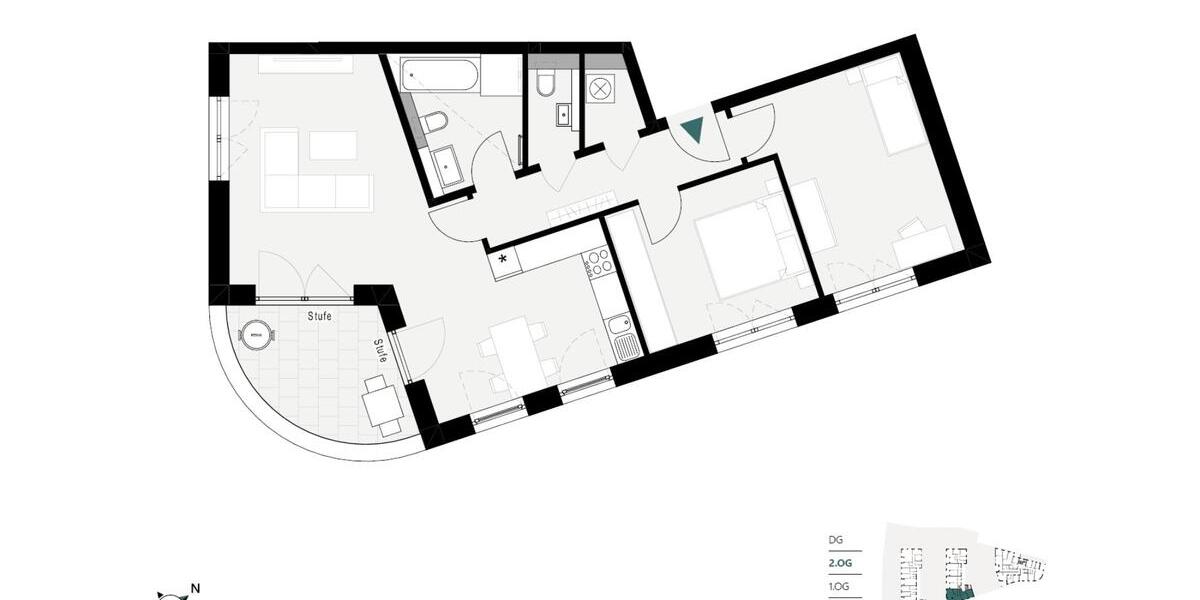 Etagenwohnung Crailsheim - 3 Zimmer, 84 m&sup2;, 1.050&euro; | Angebot:24778378