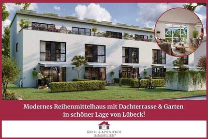 Modernes Reihenmittelhaus mit Dachterrasse in schöner Lage von Lübeck 5 zimmer