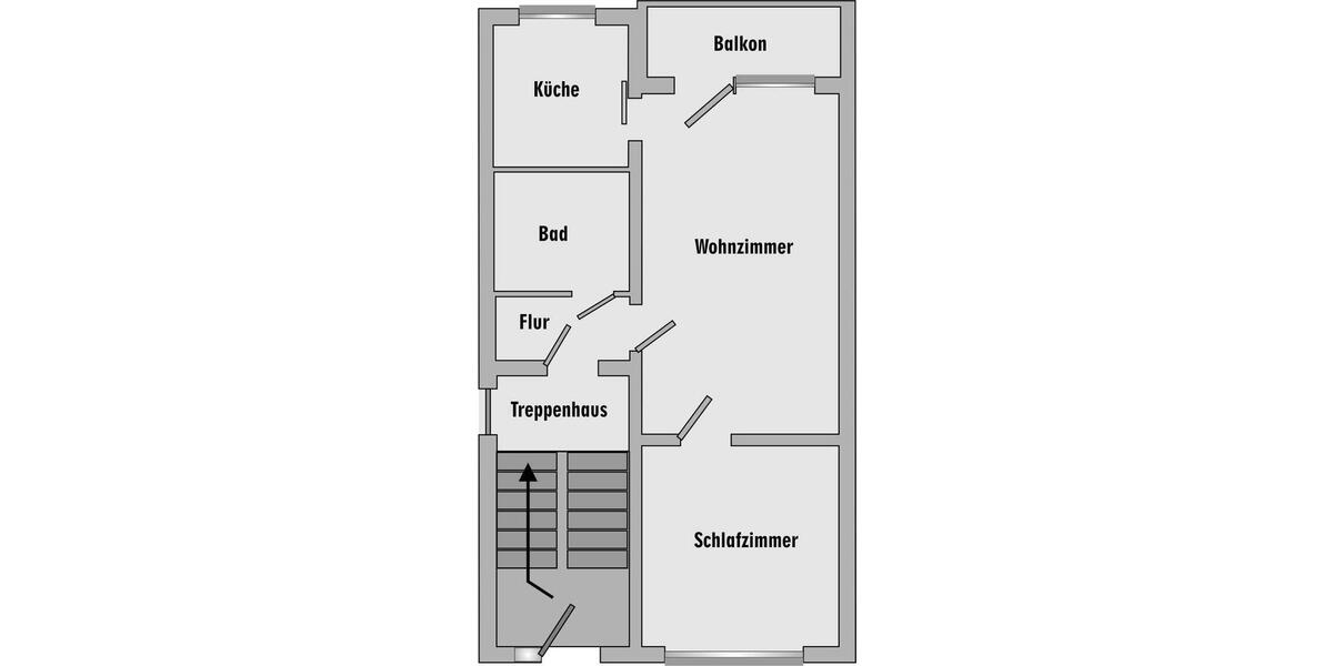 Etagenwohnung Zschopau - 2 Zimmer, 46 m&sup2;, 30.000&euro; | Angebot:27098950