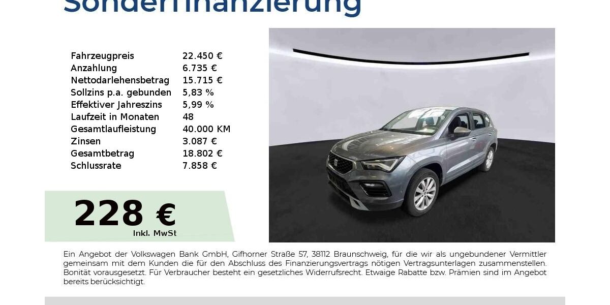 Seat Ateca 82.450 km 22.450 &euro; Nürnberg 90431