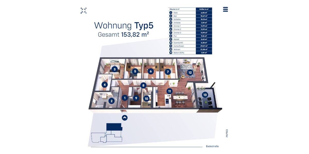 Etagenwohnung Magdeburg Werder - 5 Zimmer, 153 m&sup2;, 762.000&euro; | Angebot:25708748