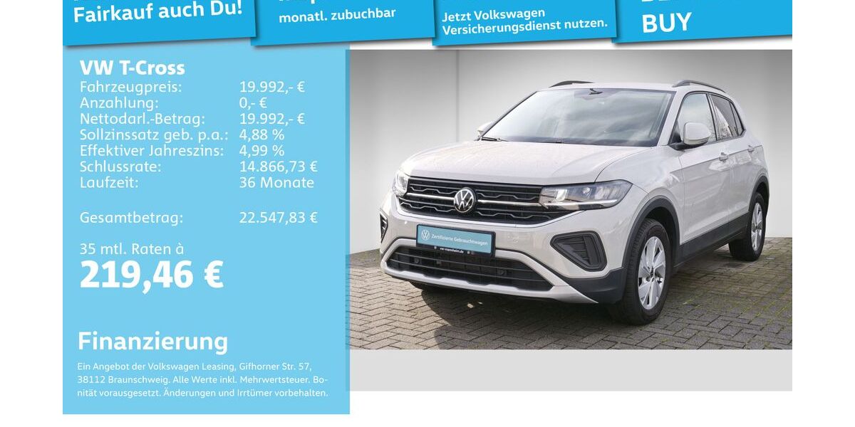 VW T-Cross 12.697 km 19.499 &euro; Mannheim 68309