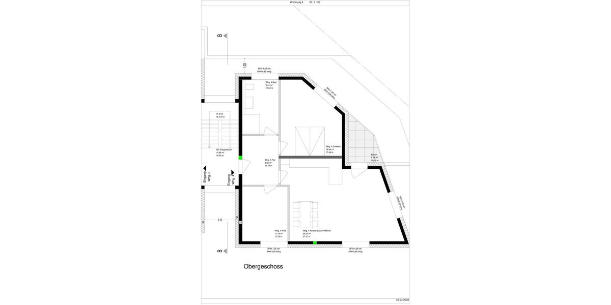 Etagenwohnung Osburg - 3 Zimmer, 88 m&sup2;, 1.140&euro; | Angebot:25182736