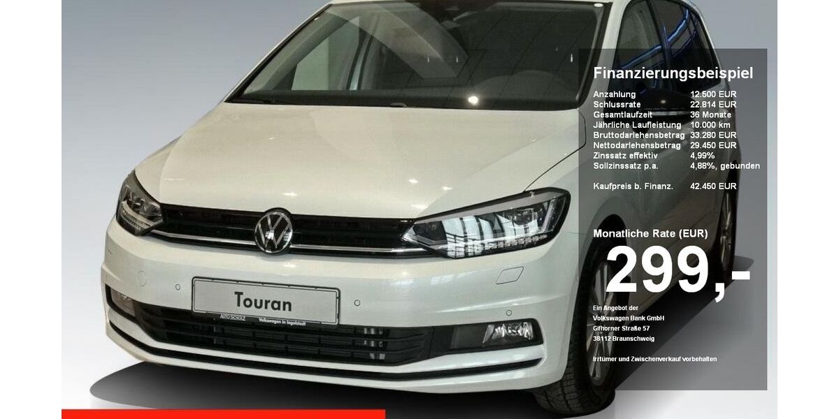 VW Touran 2.000 km 41.950 &euro; Ingolstadt 85053