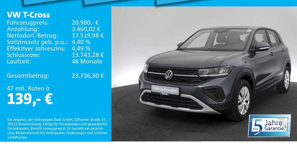 VW T-Cross 5.841 km 20.980 &euro; München 80935
