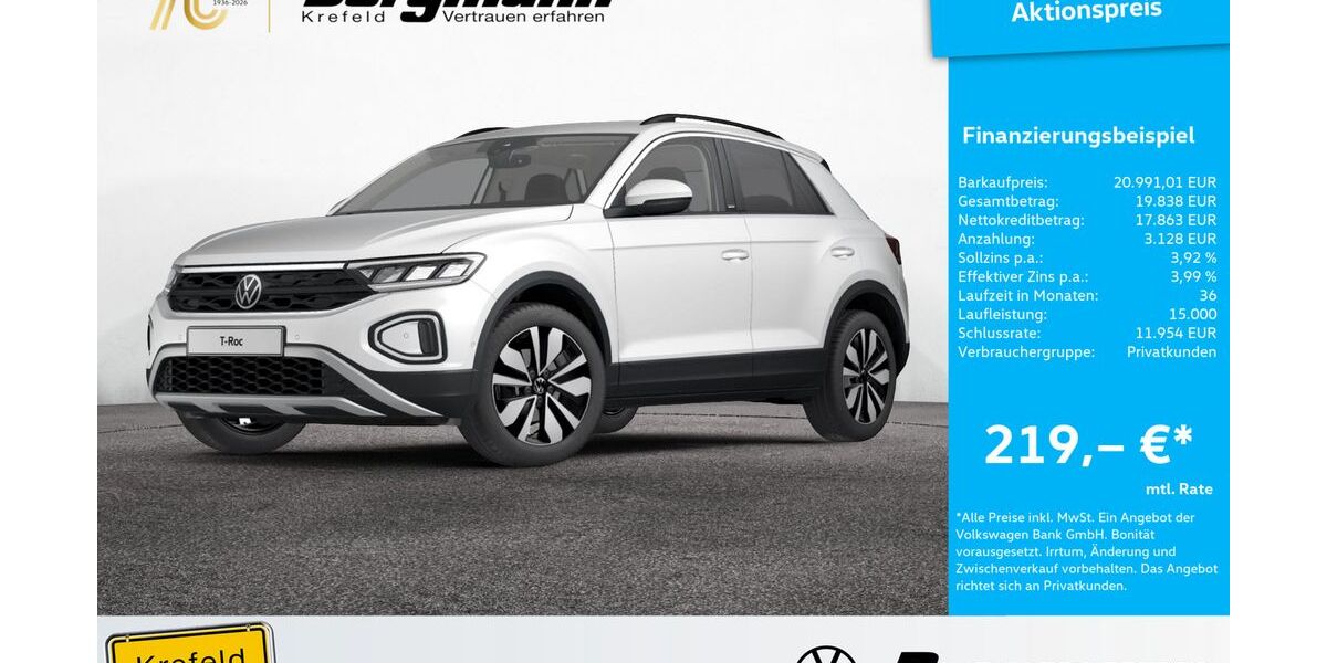 VW T-Roc 15.450 km 20.991 &euro; Krefeld 47803