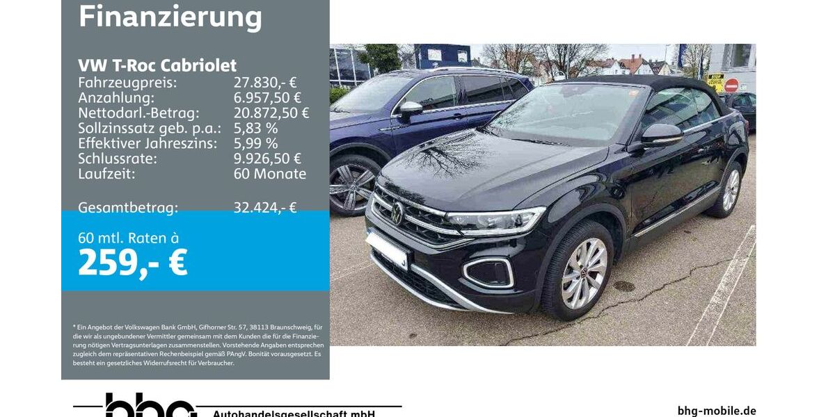 VW T-Roc 30.150 km 27.830 &euro; Mössingen 72116