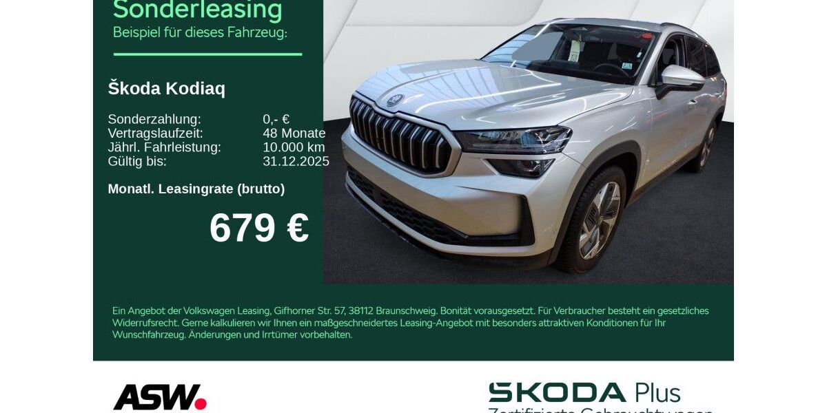 Skoda Kodiaq 24.990 km 54.930 € Bad Rappenau 74906