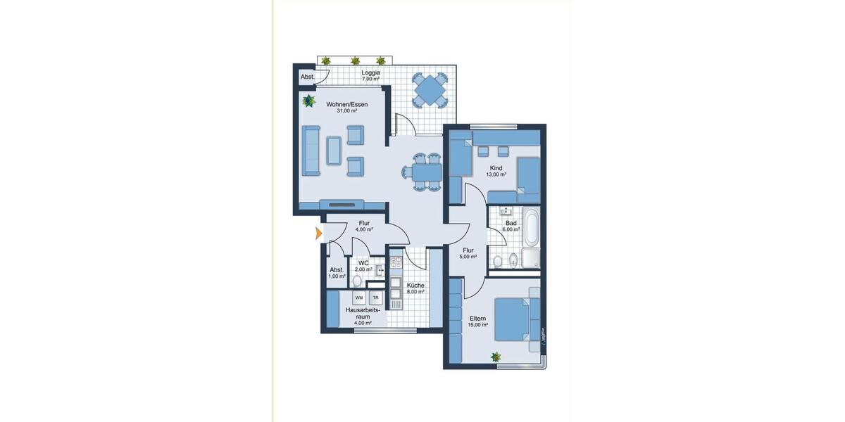 Etagenwohnung Buxtehude - 3.5 Zimmer, 92 m&sup2;, 298.000&euro; | Angebot:26420736
