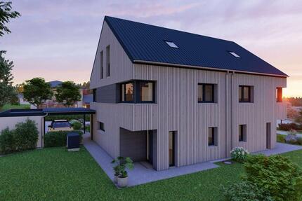 Moderne Doppelhaushälfte in nachhaltiger Holzmassivbauweise ++QNG Standard++
