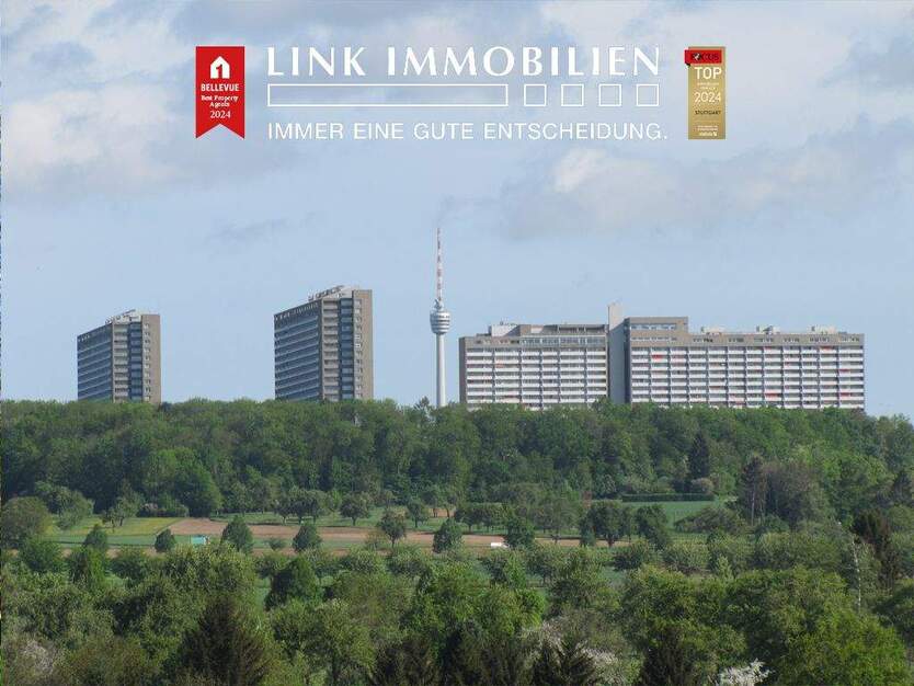 Stuttgart-Asemwald: Möblierte 1,5-Zimmer-Wohnung mit schöner Aussicht ins Grüne 1 zimmer