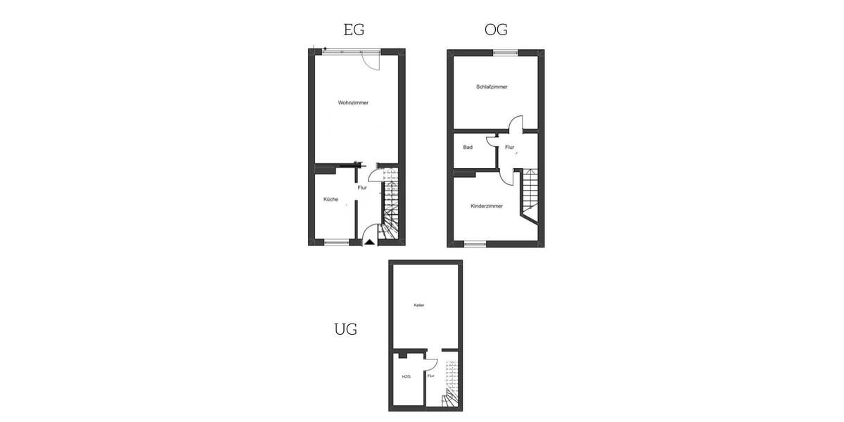 Reihenmittelhaus Hamburg Bramfeld - 3 Zimmer, 75 m&sup2;, 1.630&euro; | Angebot:25570386