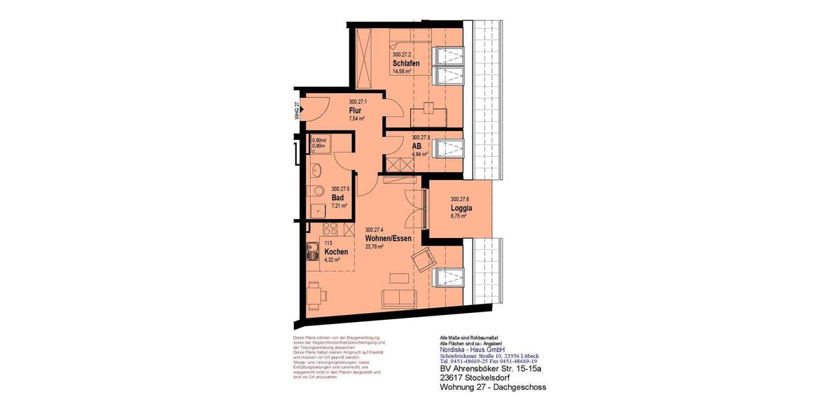 Etagenwohnung Stockelsdorf - 2 Zimmer, 376.968&euro; | Angebot:26658967