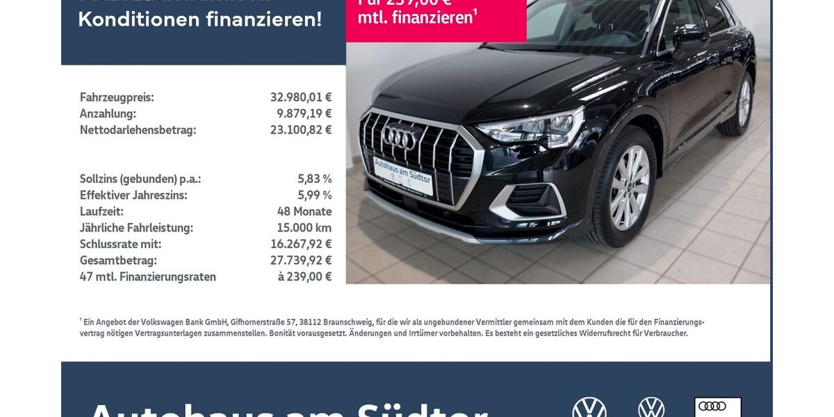 Audi Q3 19.659 km 32.850 &euro; Rietberg 33397