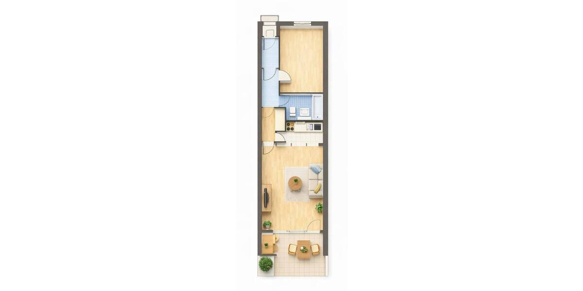 Terrassenwohnung Bischofsgrün - 2 Zimmer, 60 m&sup2;, 149.000&euro; | Angebot:26190072