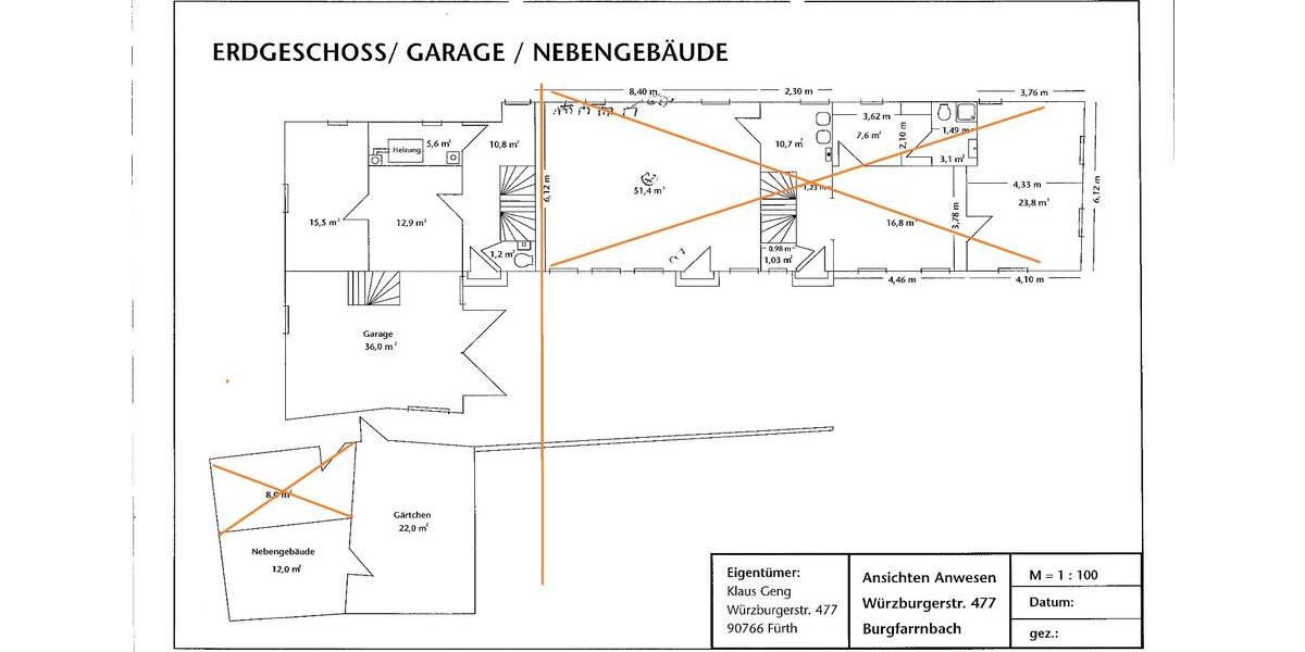 Etagenwohnung Fürth Atzenhof - 5 Zimmer, 145 m&sup2;, 1.380&euro; | Angebot:27596821