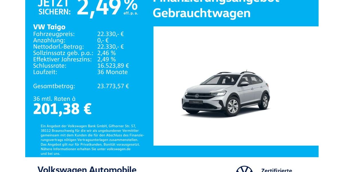 VW Taigo 17.493 km 22.330 &euro; Stuttgart-Wangen 70188