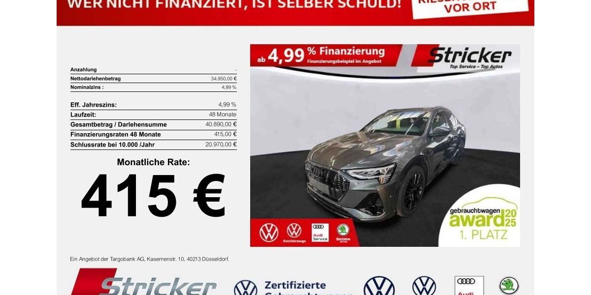 Audi e-tron 28.649 km 34.949 &euro; Detmold 32760