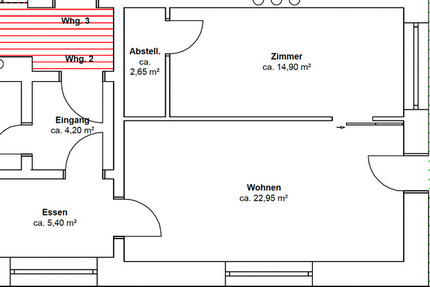 2-Zim-Wohnung 60 m² mit Terrasse – komplett renoviert 2 zimmer