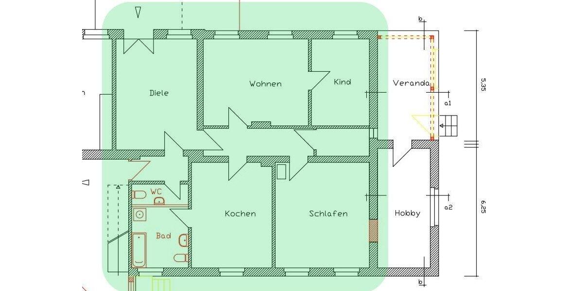 Erdgeschoßwohnung Burg (Spreewald) - 4 Zimmer, 120 m&sup2;, 790&euro; | Angebot:26322783